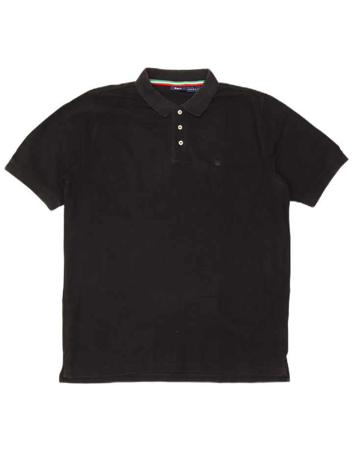 Camisa polo masculina FILA 2XL algodão preto