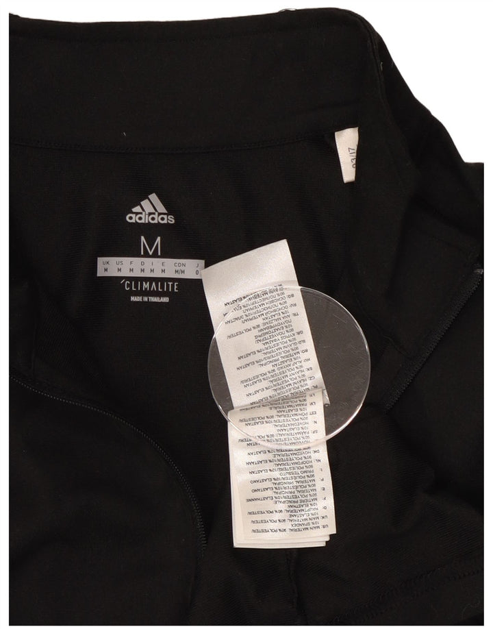 Adidas Mens Climalite Zip Neck Pullover Treino Top Médio Preto