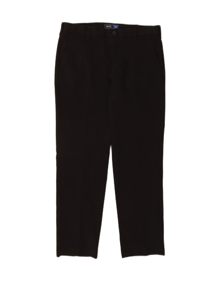 IZOD Mens Straight Chino Trousers W34 L30 Black Cotton Vintage Izod and Second-Hand Izod from Messina Hembry 