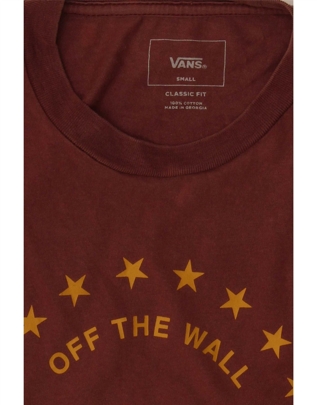 Camiseta Vans Masculina Classic Fit Graphic Top Pequeno Algodão Marrom