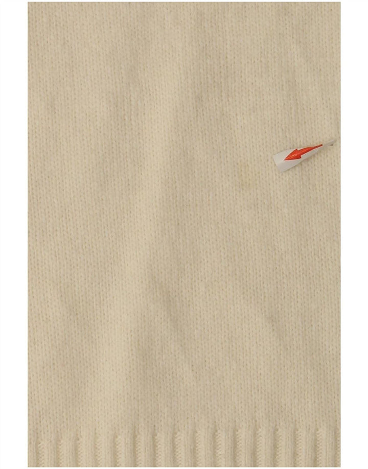 Suéter feminino Levi's com gola canoa UK 12 médio off white poliamida