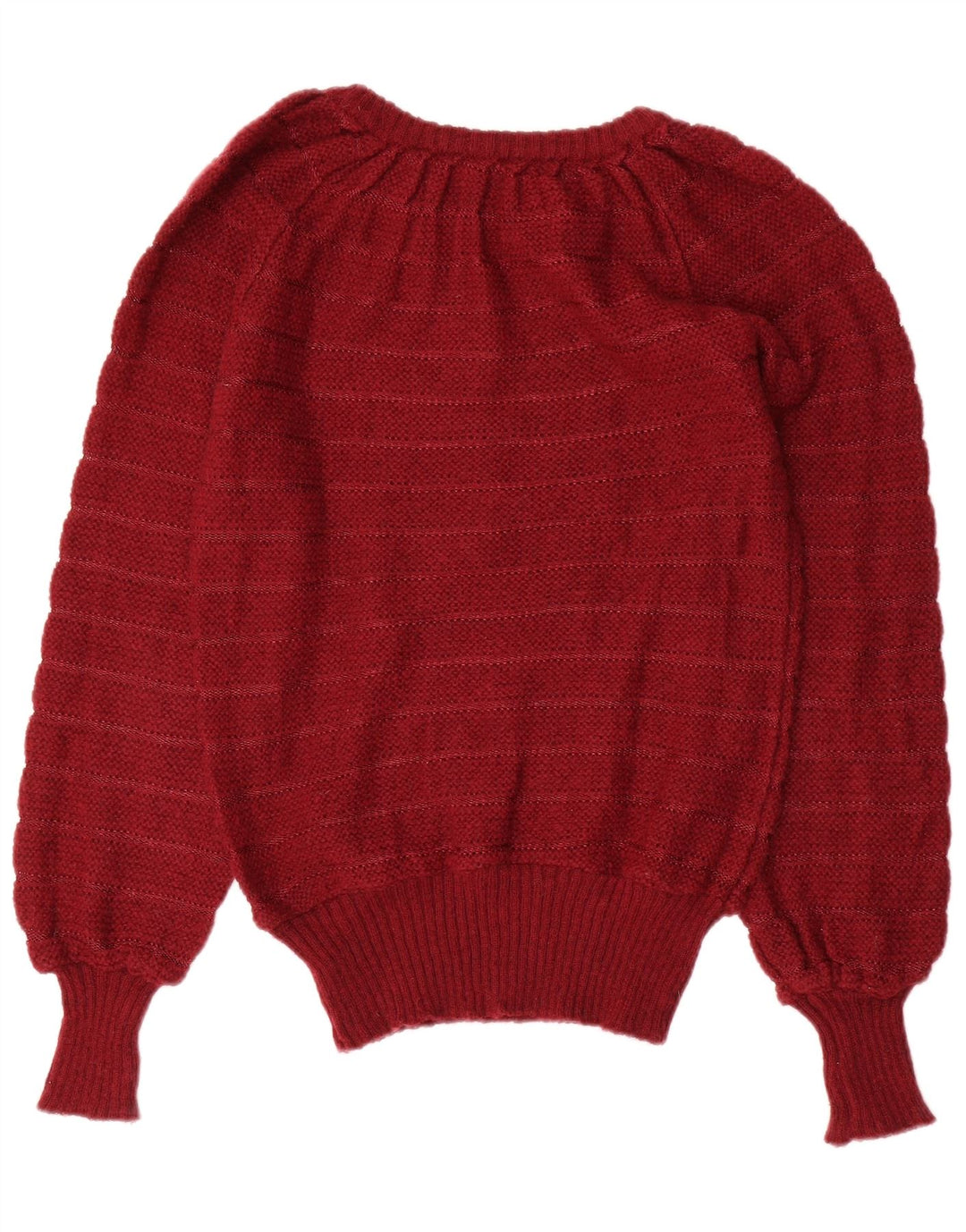 Suéter feminino VINTAGE com gola canoa Reino Unido 12 médio marrom