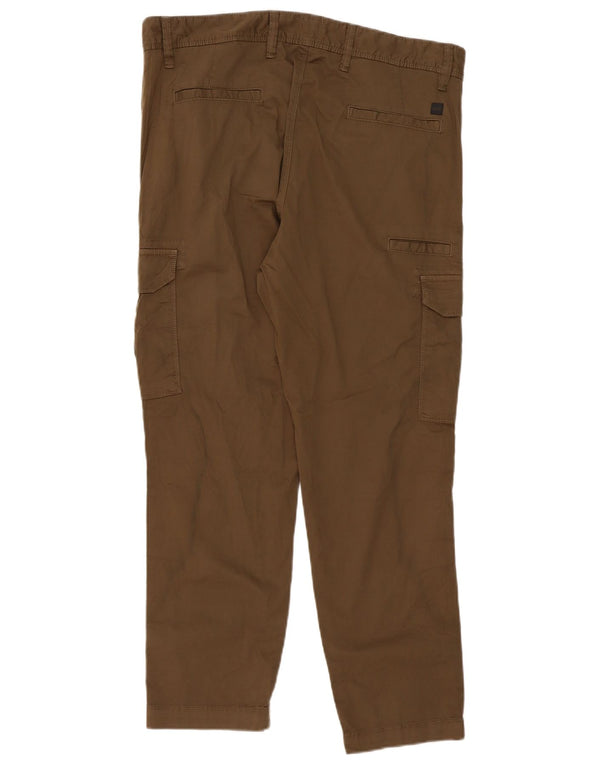 Calça cargo slim masculina Hugo Boss W36 L29 algodão cáqui