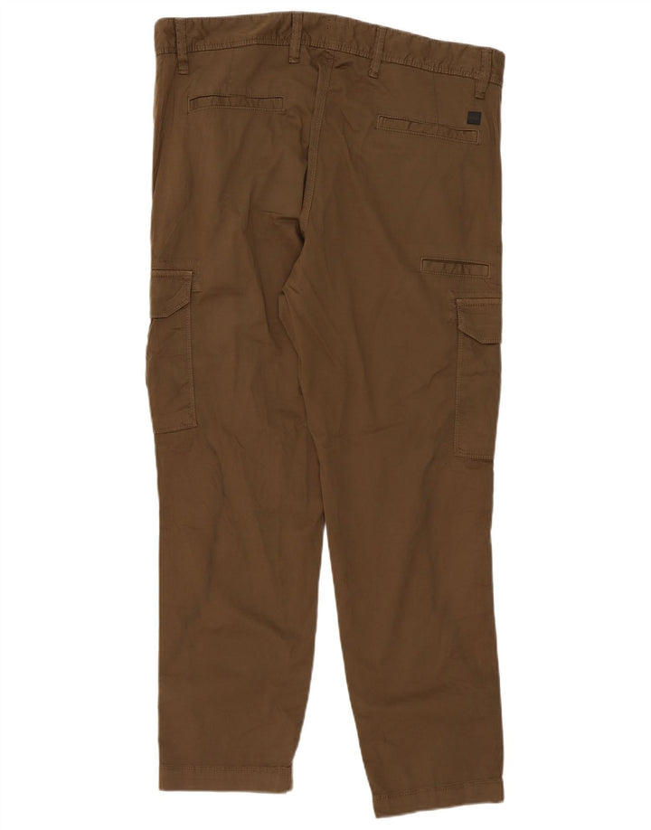 Calça cargo slim masculina Hugo Boss W36 L29 algodão cáqui