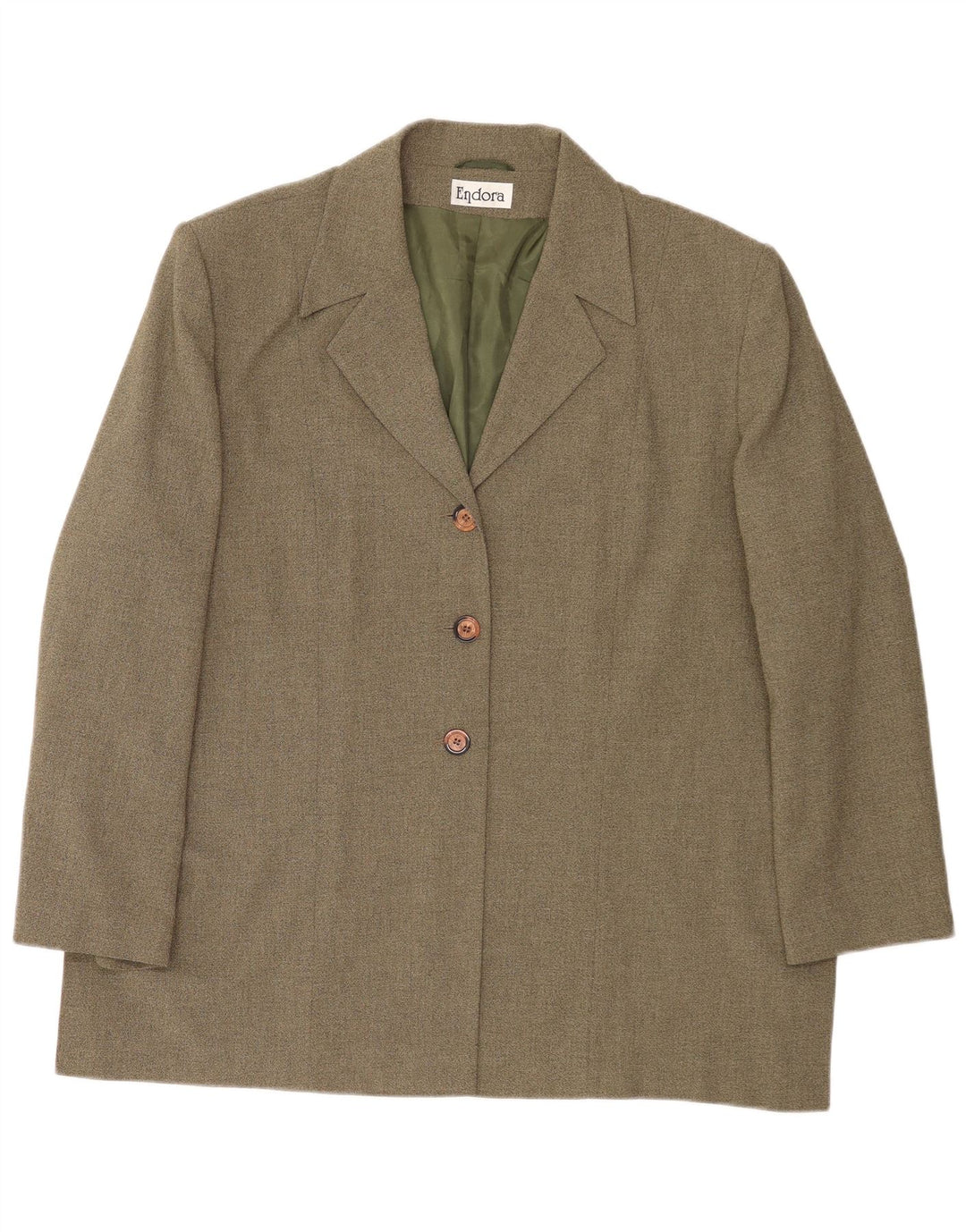 Endora Jaqueta Blazer Feminina com 3 Botões UK 20 2XL Poliéster Cáqui