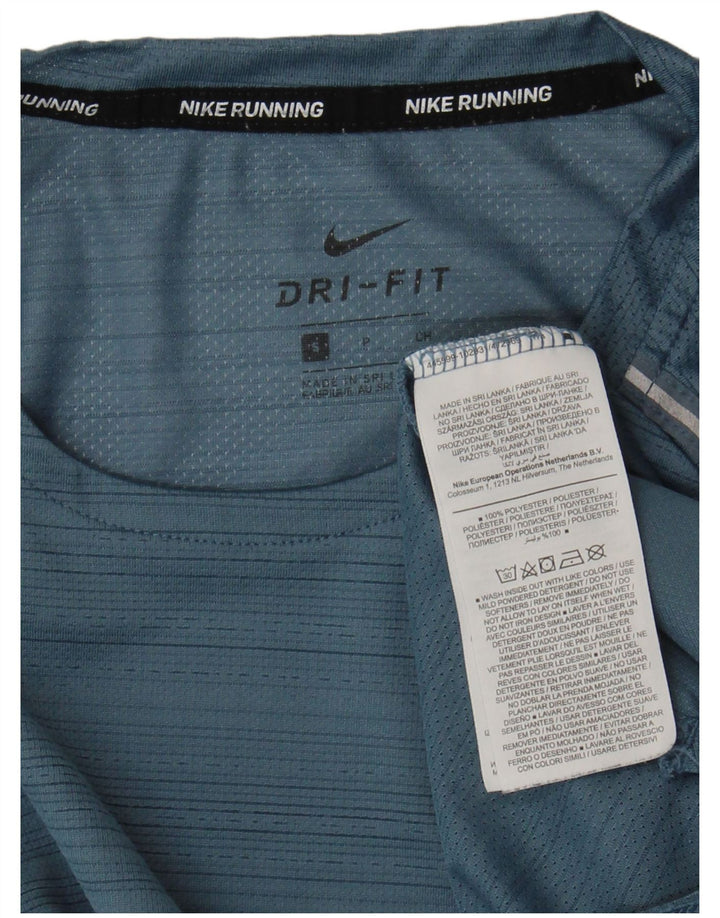Camiseta Nike Masculina Dri Fit Top Pequeno Poliéster Listrado Azul