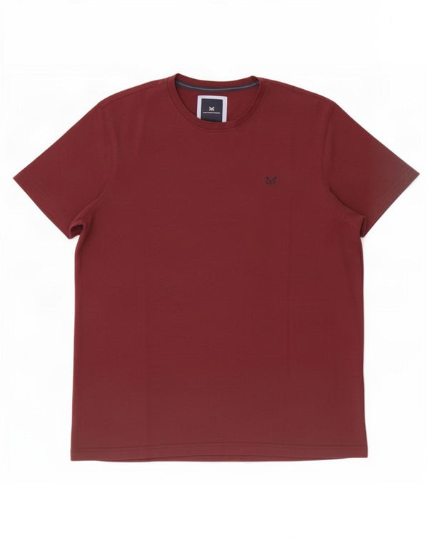 Camiseta masculina Crew Clothing Top 2XL Algodão Borgonha