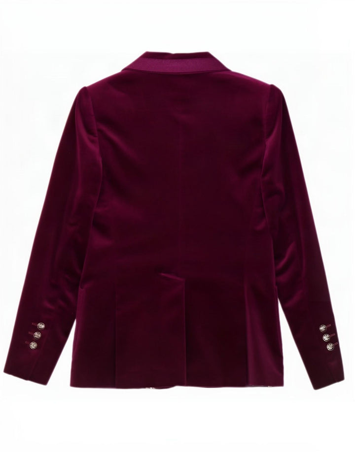 Jaqueta blazer feminina de veludo com 2 botões Massimo Dutti EU 36 XS algodão marrom