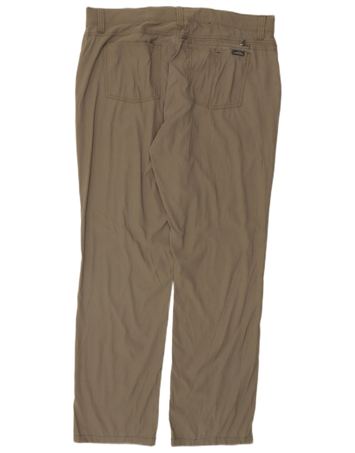 Calça casual reta masculina Eddie Bauer W36 L32 cinza nylon