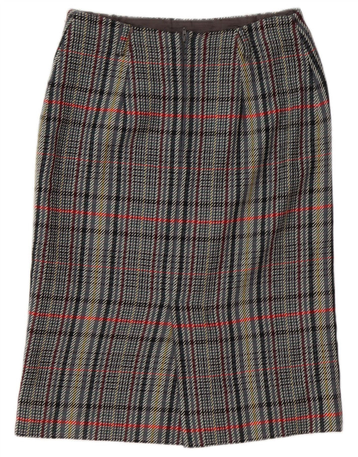 Conjunto de saia feminina VINTAGE de 2 peças IT 42 médio W30 xadrez cinza