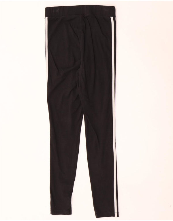 Leggings Adidas Femininas UK 10 Pequenas Algodão Preto