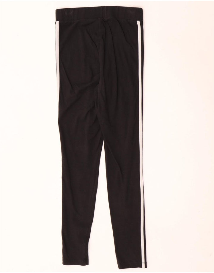 Leggings Adidas Femininas UK 10 Pequenas Algodão Preto
