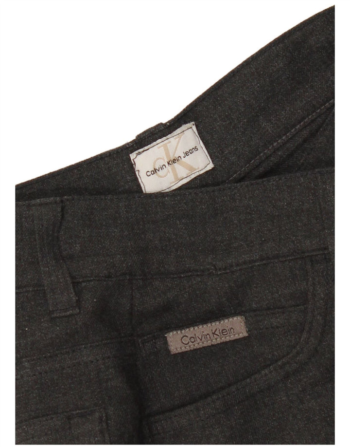 Calça casual feminina Calvin Klein Bootcut W28 L31 cinza