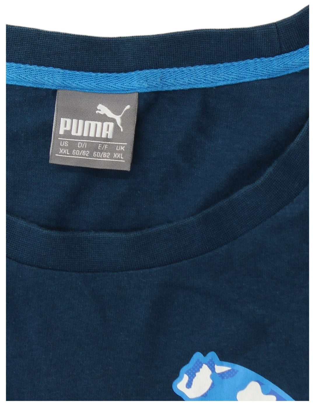 Camiseta gráfica masculina PUMA Top 2XL azul marinho
