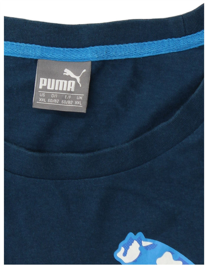 Camiseta gráfica masculina PUMA Top 2XL azul marinho