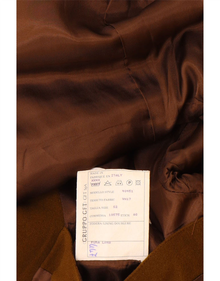 Jaqueta Blazer Masculina Valentino com 2 Botões IT 52 XL Marrom Nova Lã