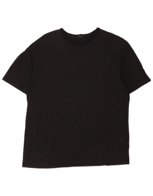 Camiseta masculina Hugo Boss grande algodão preto