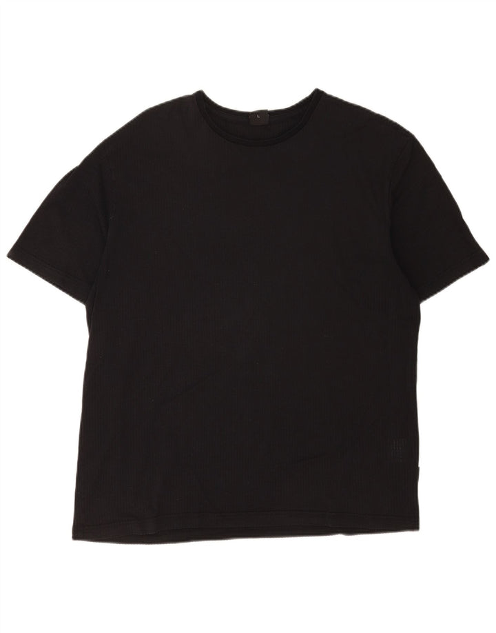 Camiseta masculina Hugo Boss grande algodão preto