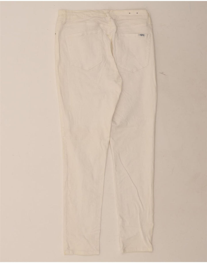 CHAPS Womens Slim Jeans US 10 Large W30 L30 White Cotton Vintage Chaps and Second-Hand Chaps from Messina Hembry 