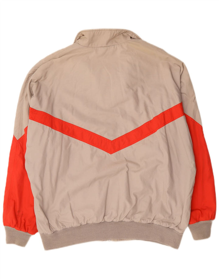 Adidas Mens Tracksuit Top Jacket IT 54 XL Bege Colourblock Poliéster