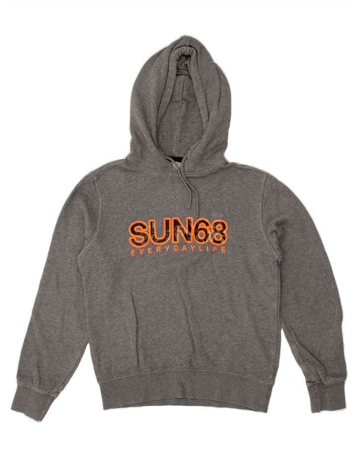 SUN68 Boys Graphic Hoodie Jumper 13-14 Years Grey Cotton Vintage Sun68 and Second-Hand Sun68 from Messina Hembry 