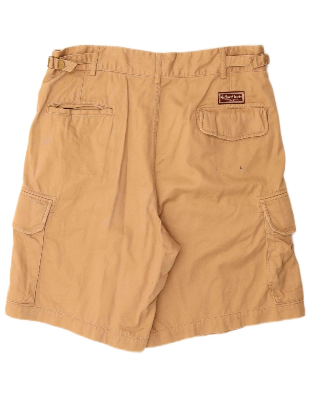 Marlboro Classics Masculino Pegged Cargo Shorts EU 52 XL W32 Algodão Bege