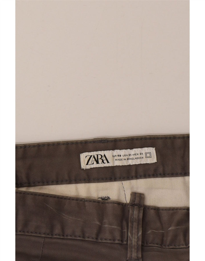 Zara Mens Chino Shorts EU 40 Médio W31 Cinza