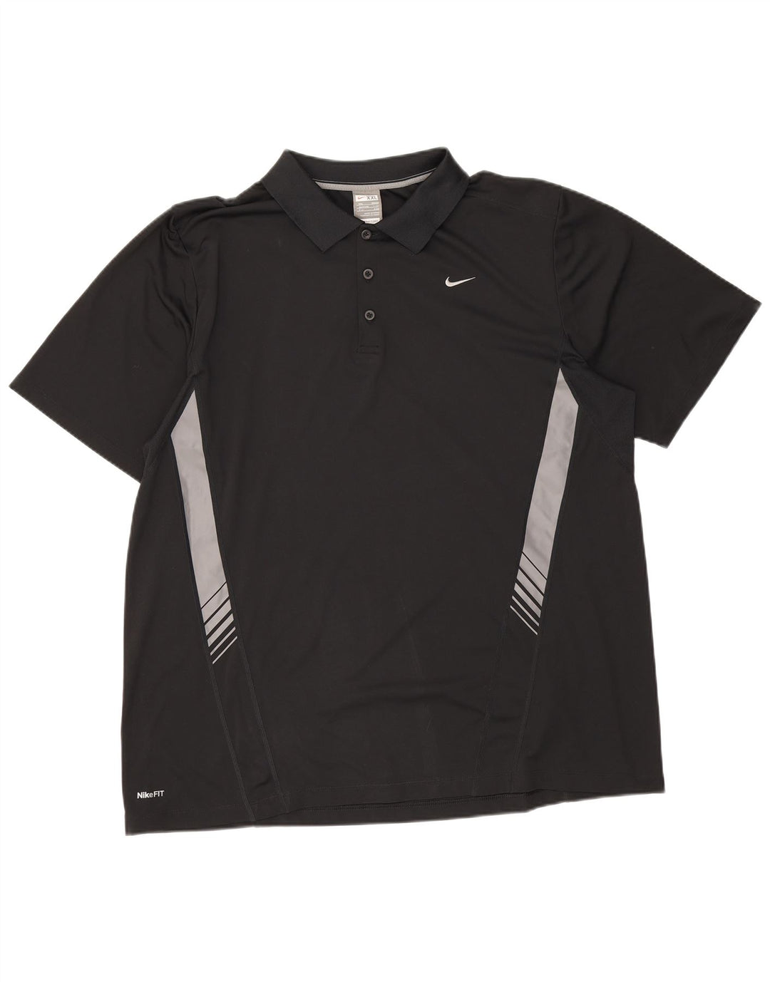 Camisa polo masculina Nike UK 47/48 2XL preta colorblock poliéster