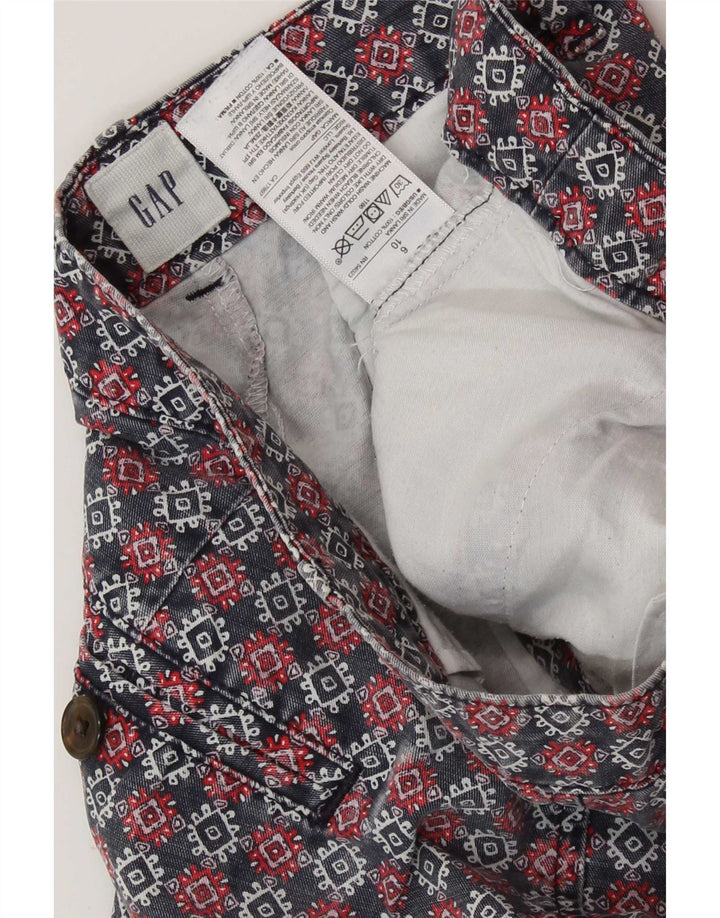 Shorts Chino Regular Feminino Gap US 10 Grande W32 Multicolorido Geométrico