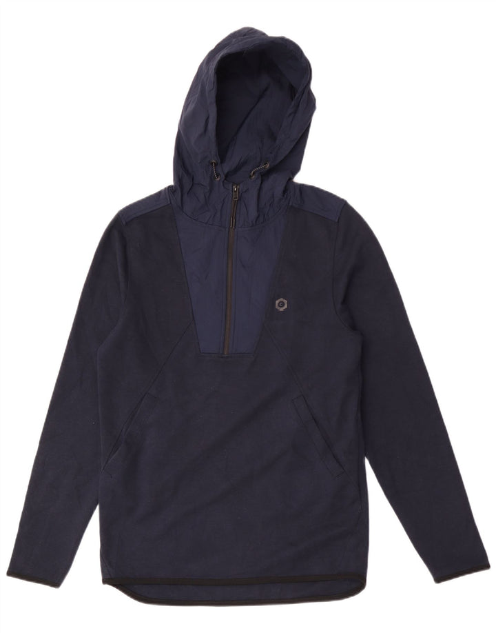 Suéter masculino com capuz e zíper Jack & Jones, pequeno, azul marinho, poliéster