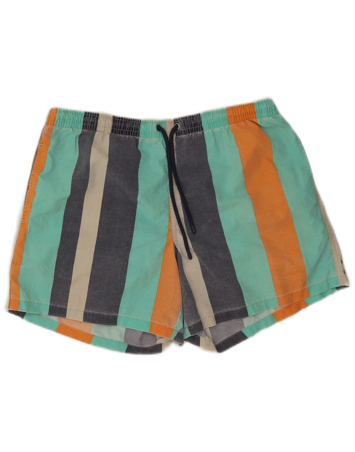 Zara Shorts de banho masculino XL listrado multicolorido