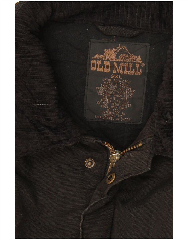 Jaqueta corta-vento masculina Old Mill UK 44 2XL algodão preto
