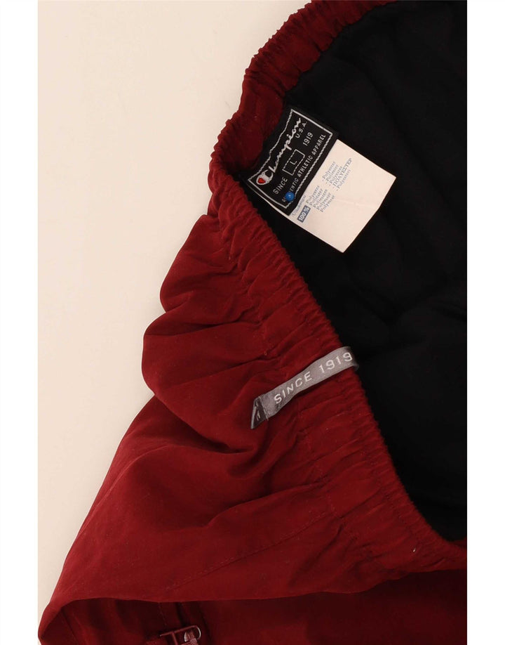 Calça de treino masculina Champion grande poliéster vermelho