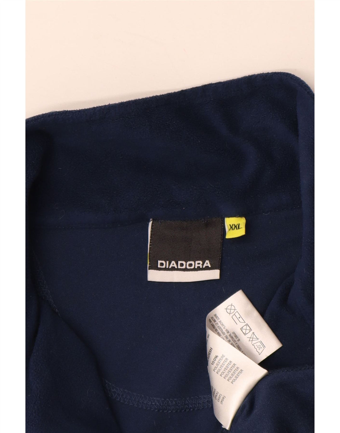 Suéter feminino de lã com zíper e gola DIADORA UK 20 2XL azul marinho poliéster