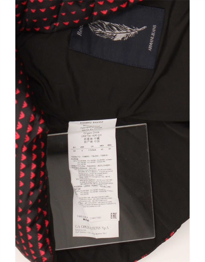 Jaqueta acolchoada feminina Armani Jeans EU 40 médio preto moderno