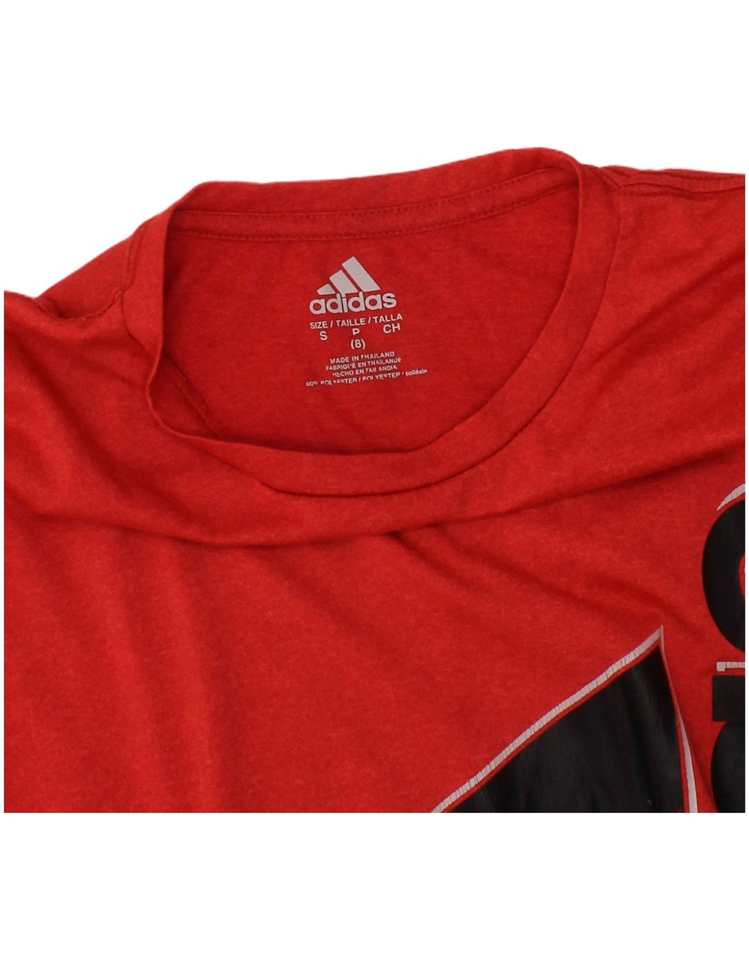 Camiseta Adidas Meninos Graphic 7-8 Anos Pequena Vermelha