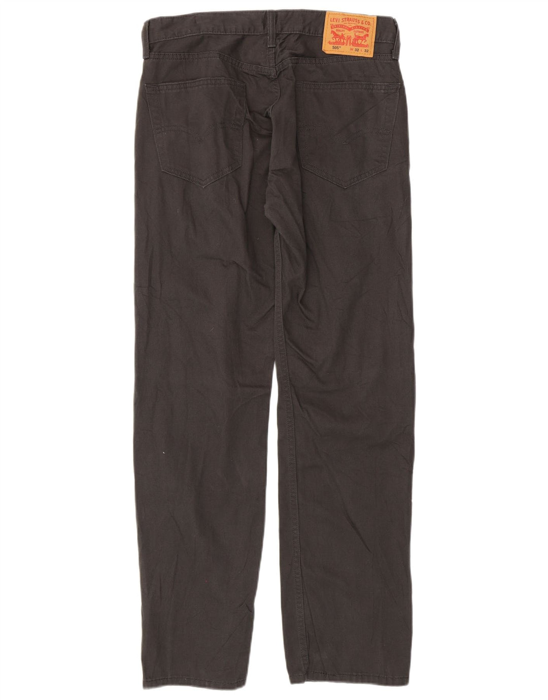 LEVI'S Calça masculina 505 reta casual W32 L32 algodão cinza