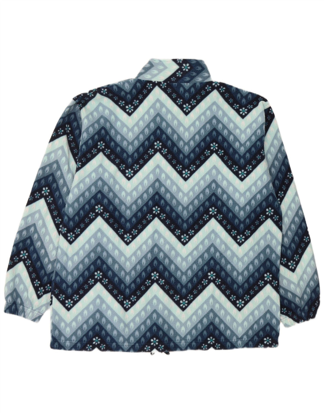 Jaqueta de lã masculina vintage UK 40 grande azul geométrica