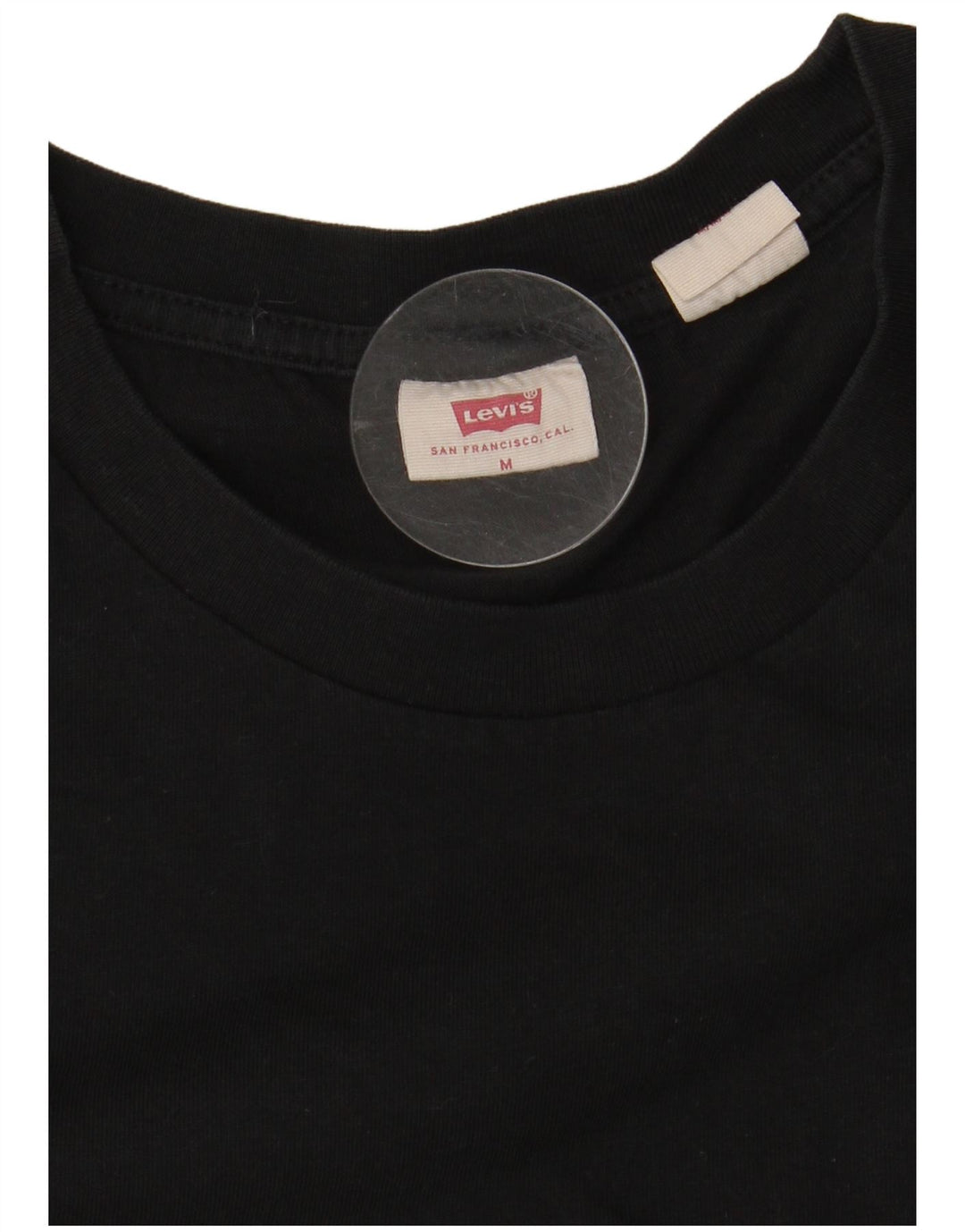 Camiseta feminina LEVI'S UK 14 algodão preto médio