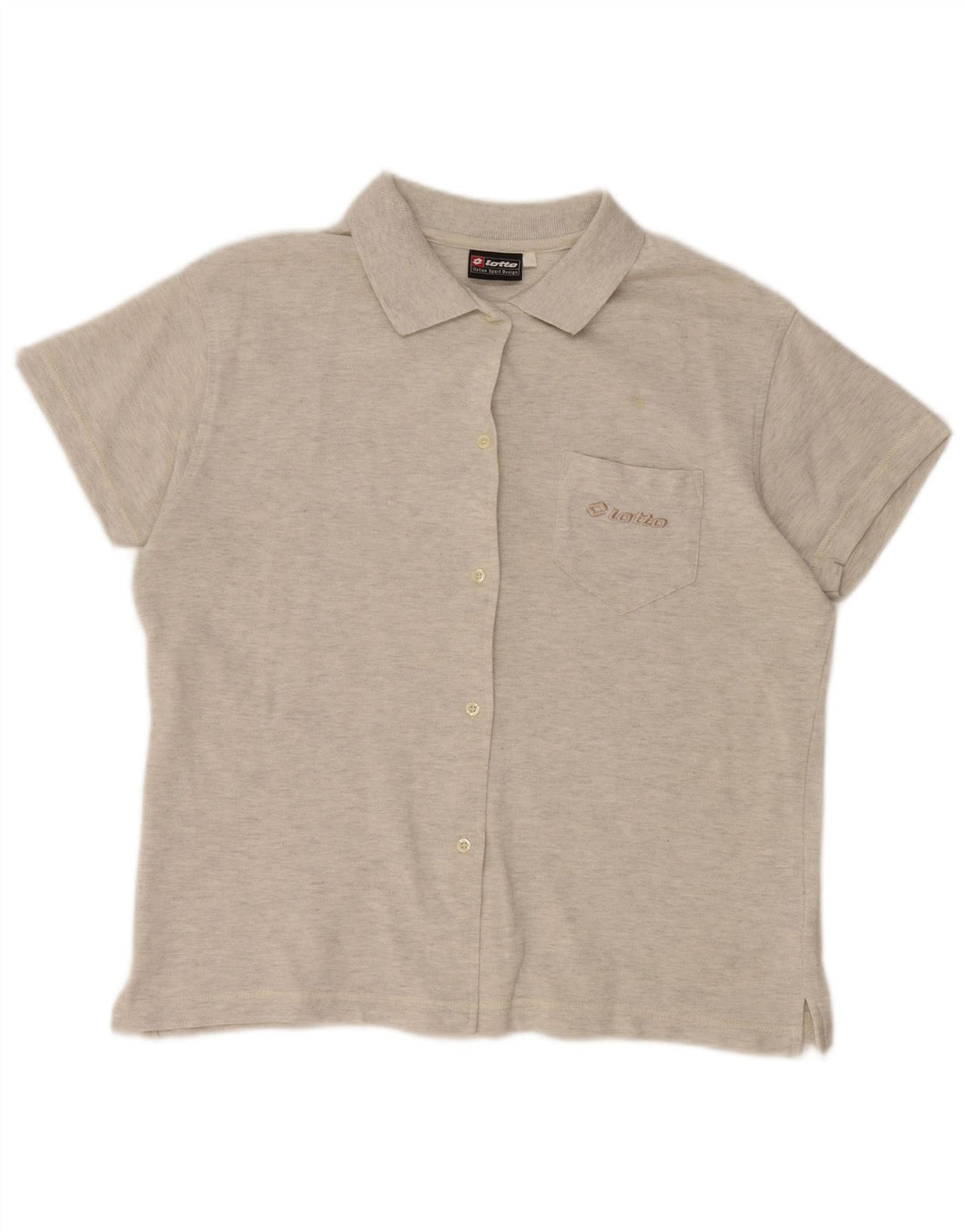 Blusa feminina de manga curta LOTTO Reino Unido 20 2XL algodão cinza