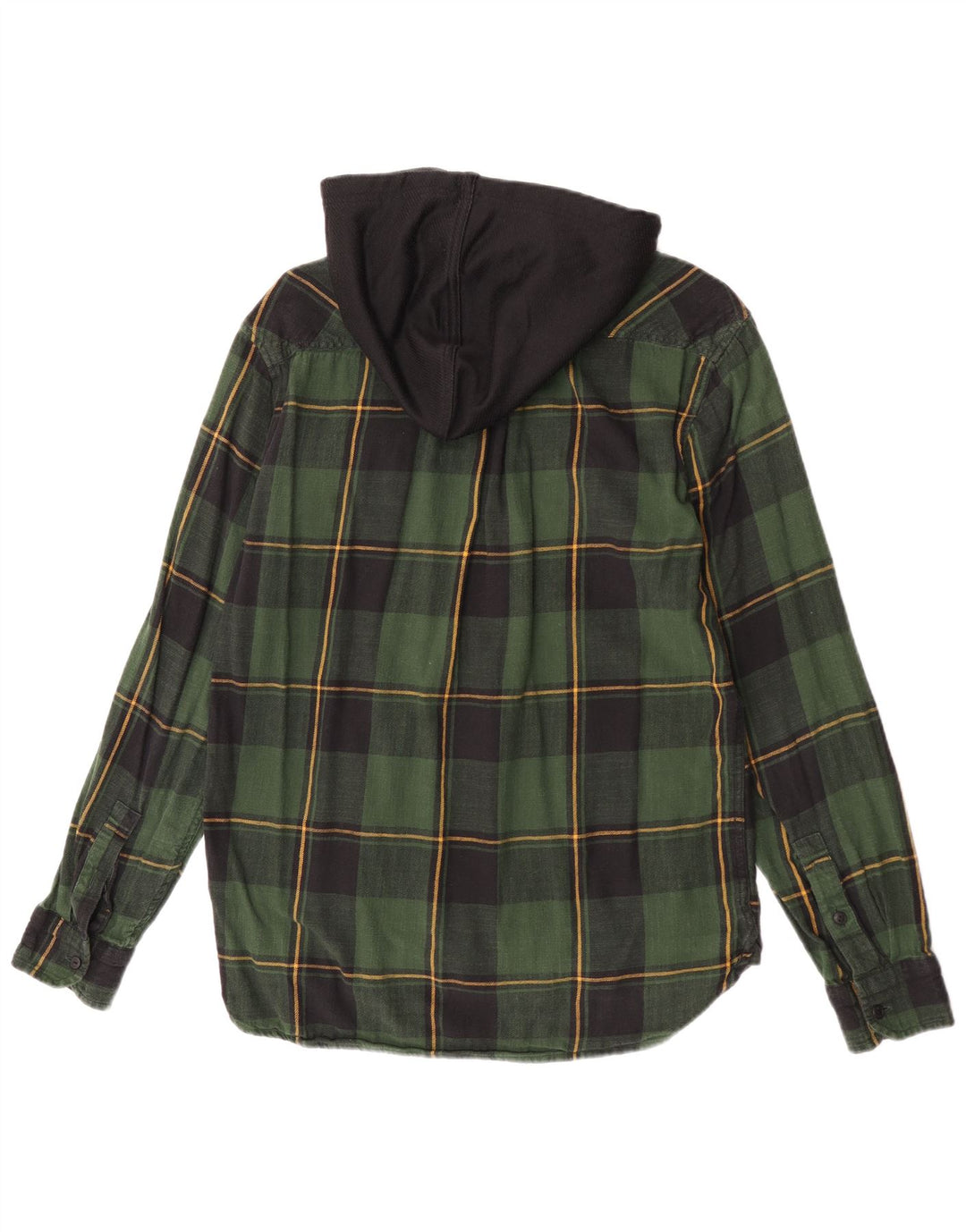 Camisa masculina de flanela com capuz Levi's algodão xadrez verde médio