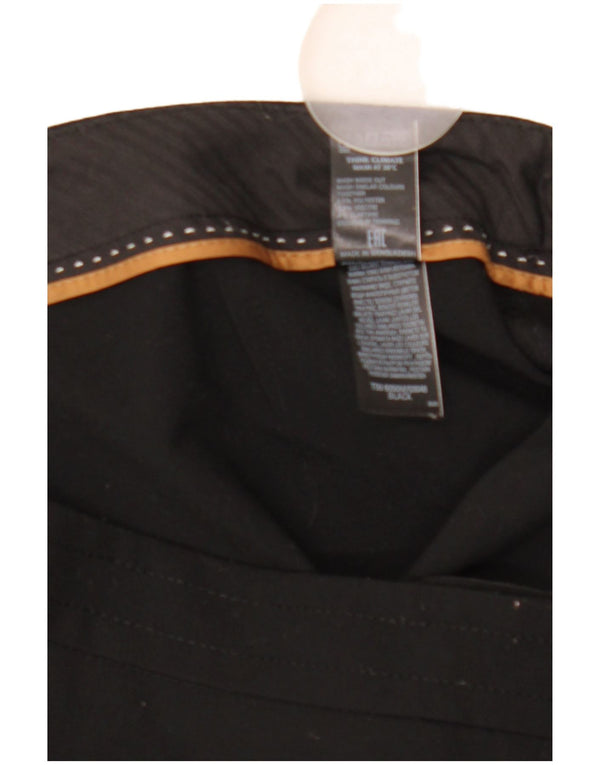 Calça casual feminina Marks & Spencer Reino Unido 10 pequena W30 L27 preta clássica
