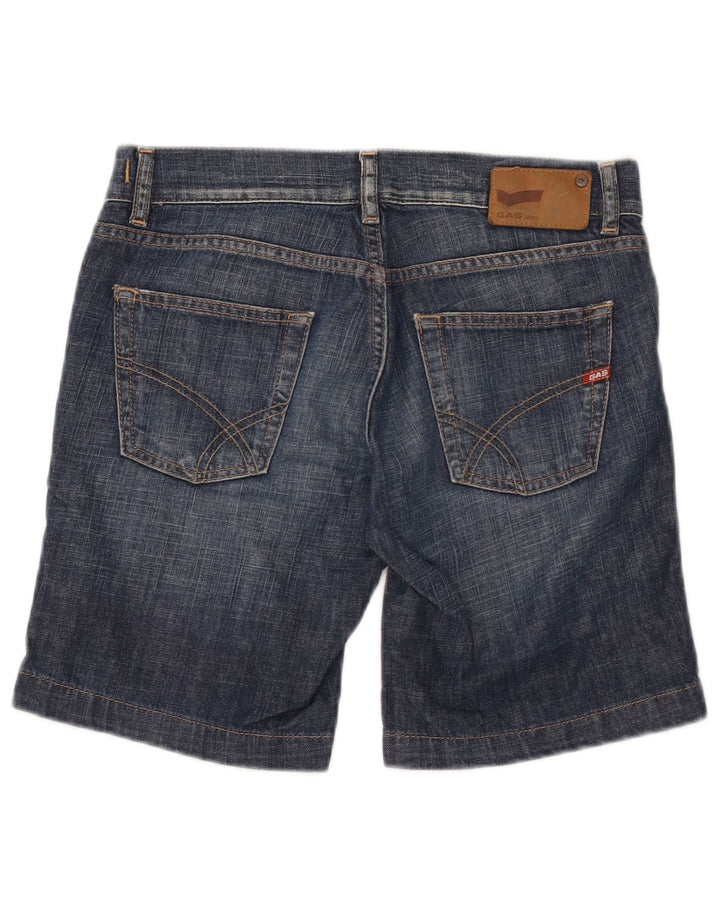 Shorts jeans masculino Gas W30 algodão azul marinho médio