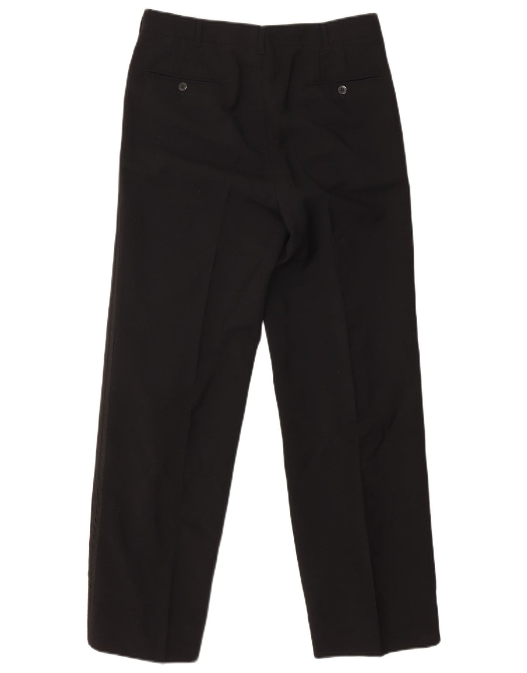 Conjunto masculino VINTAGE de 1 botão e 2 peças IT 46 pequeno W29 L29 lã preta