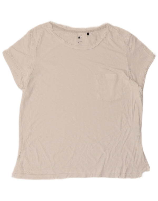 Camiseta feminina G-STAR UK 14 viscose branca média