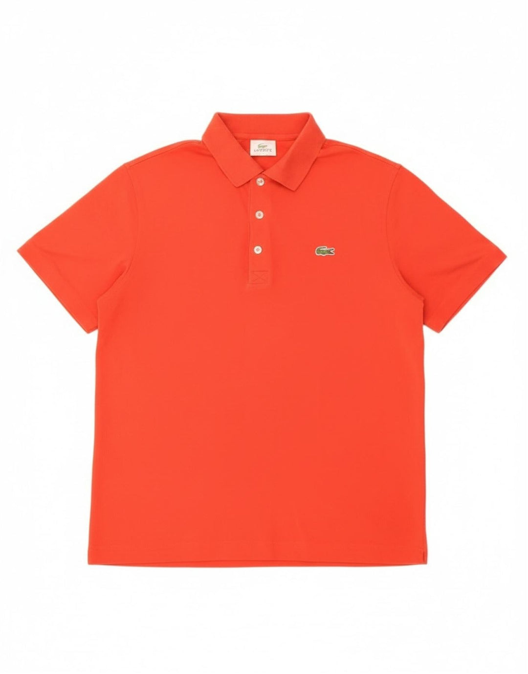Camisa polo masculina Lacoste tamanho 4 médio algodão vermelho