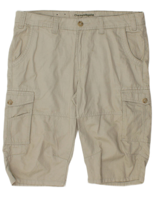 Charles Vogele Mens Mike Cargo Shorts W34 Grande Algodão Cinza