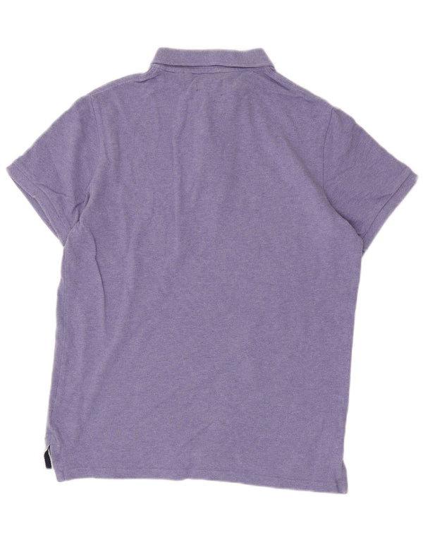Camisa polo masculina Superdry grande algodão roxo