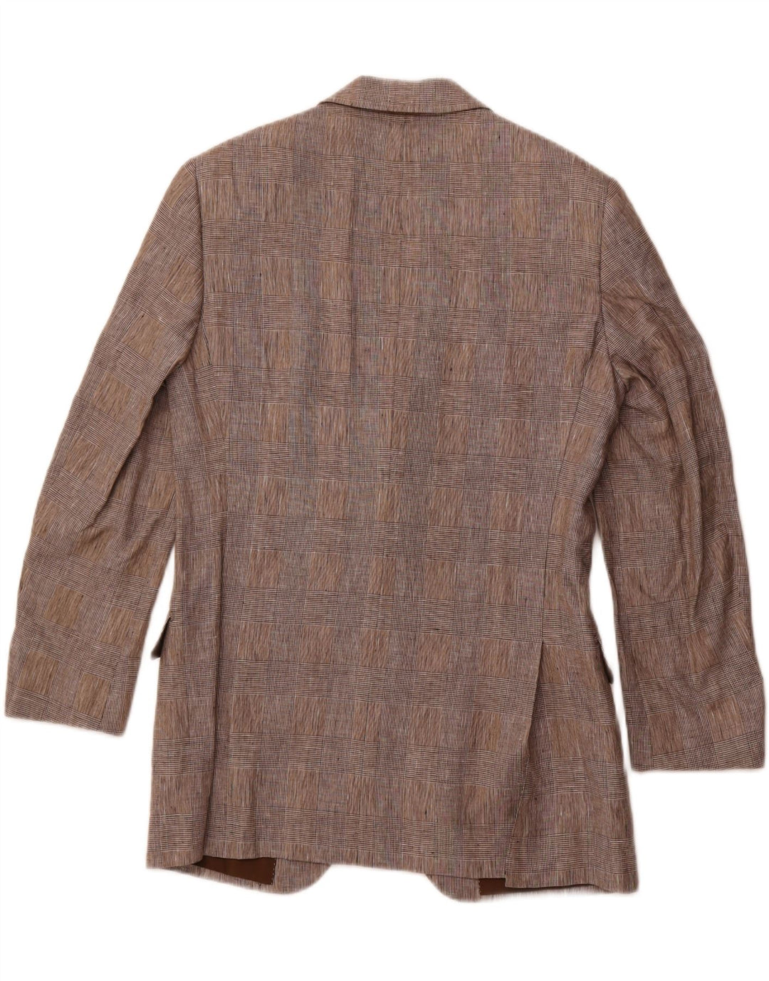 Jaqueta blazer masculina PAL ZILERI com 2 botões IT 48 linho xadrez cinza médio