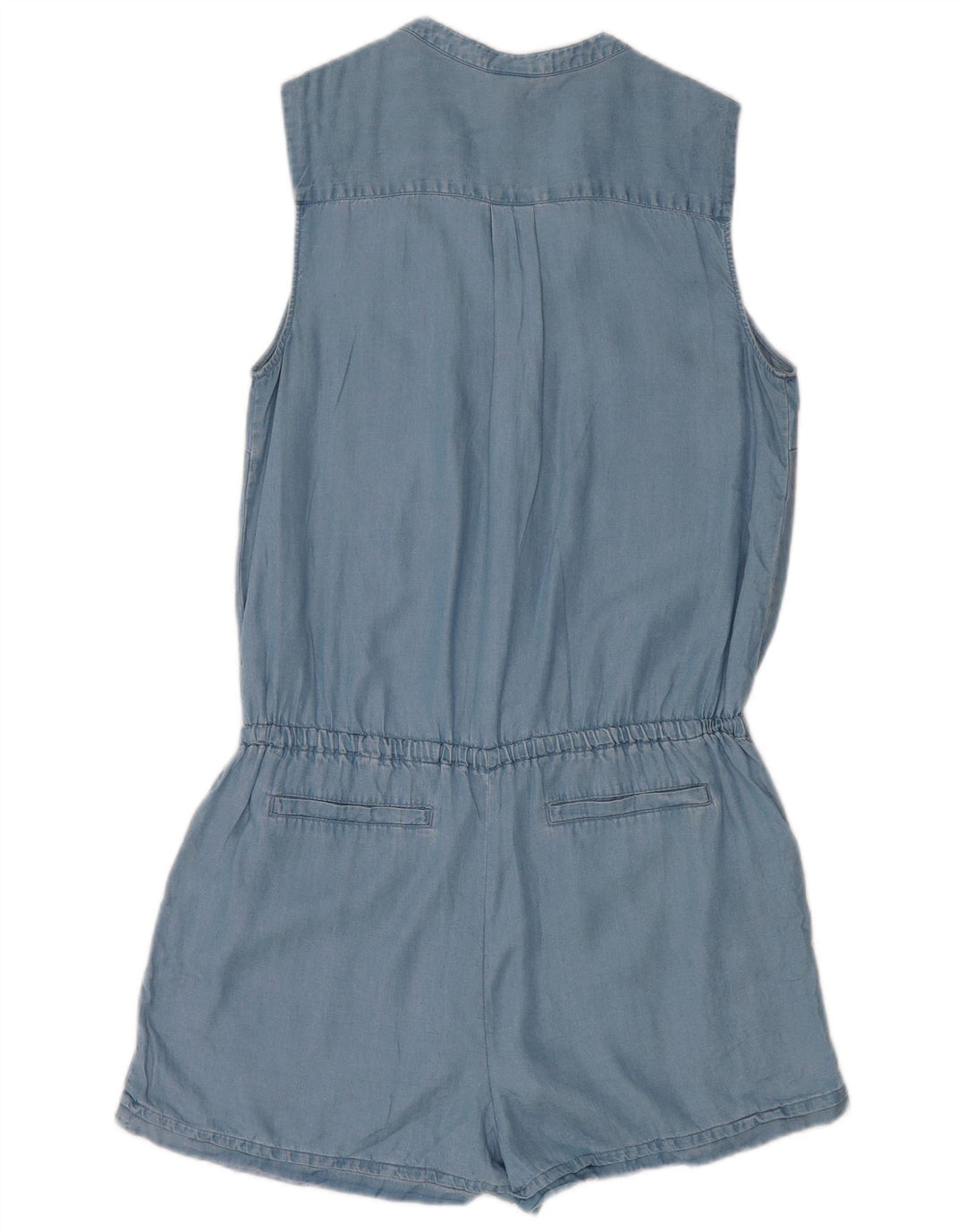 Macacão feminino Mossimo sem mangas UK 12 Lyocell azul médio